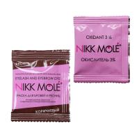 КОРИЧНЕВАЯ Краска для бровей в саше (5мл) + окислитель Nikk Mole