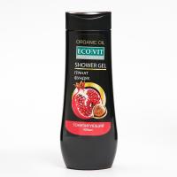 ECOandVIT/ Гель для душа тонизирующий, гранат и фундук, серии Organic Oil 400 мл.