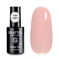Коллекция камуфлирующих баз с шиммером Rubber Base Camouflage Glitter 5 Grattol