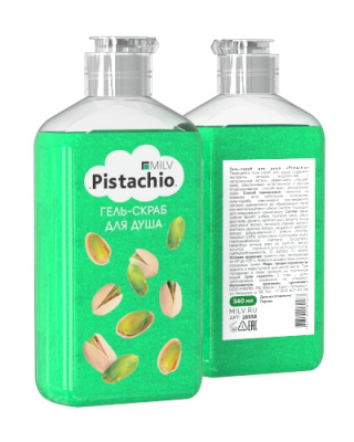 Гель-скраб для душа "PISTACHIO". 340 мл