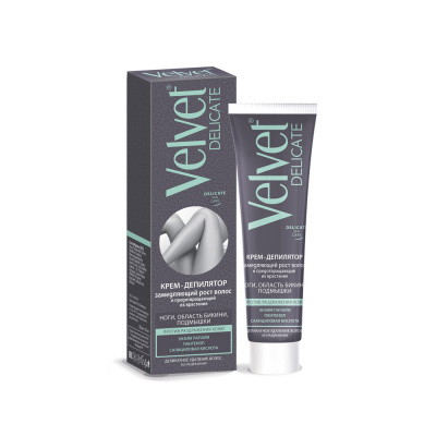 ВЕЛЬВЕТ Delicate Крем депилятор 100мл замедляющий рост волос