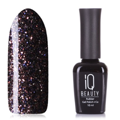 IQ Beauty Каучуковый гель-лак с кальцием 089 GO HOLLYWOOD Royal Black