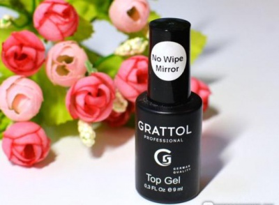 Топ без липкого слоя No Wipe Top Gel Mirror Grattol