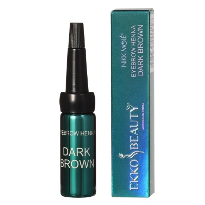 DARK BROWN хна для бровей EkkoBeauty