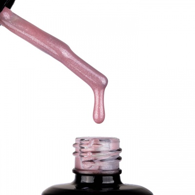 Камуфлирующая каучуковая база для гель-лака с блёстками розовая IDEAL NAILS brilliant pink