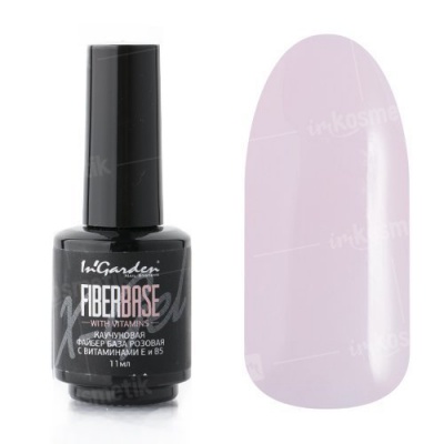 Камуфлирующая каучуковая база для гель-лака с блёстками розовая IDEAL NAILS brilliant pink
