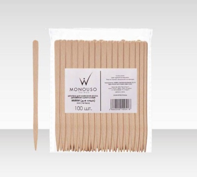 Шпатели деревянные "мини" для лица Italwax  №100шт