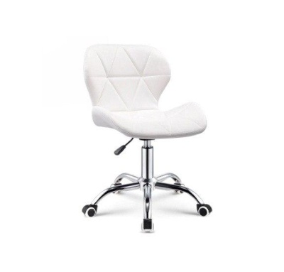 Стул ракушка на колёсиках (Цвет-Белый) (высота 47-62см) 